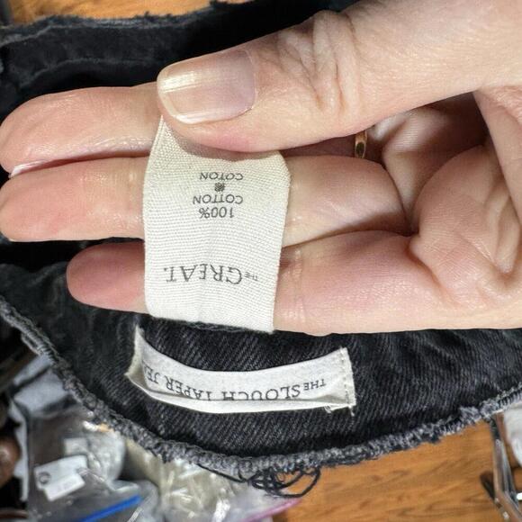 The Great jeans womens 31 black slouch taper high rise baggy loose relaxed work - Picture 8 of 9